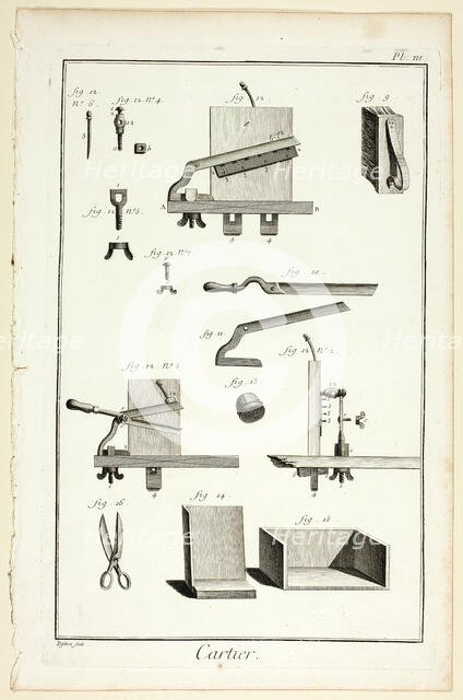 Card-Maker, from Encyclopédie, 1762/77. Creator: A. J. Defehrt.