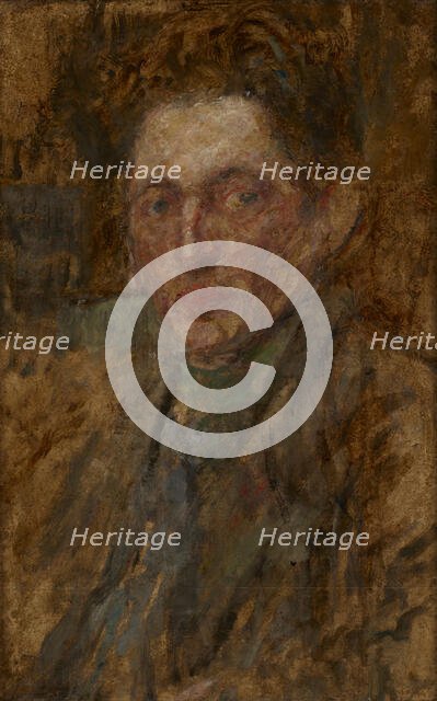 Study of a Male Figure-two-sided painting, c1925. Creator: Olga Boznanska.