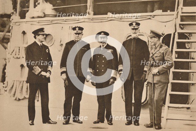 King George V visiting the fleet, November 1917 (1935). Artist: Unknown.