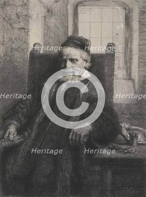 Jan Lutma, goldsmith, 1656. Creator: Rembrandt Harmensz van Rijn.