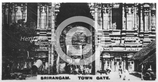 Town gate, Srirangam, India, c1925. Artist: Unknown