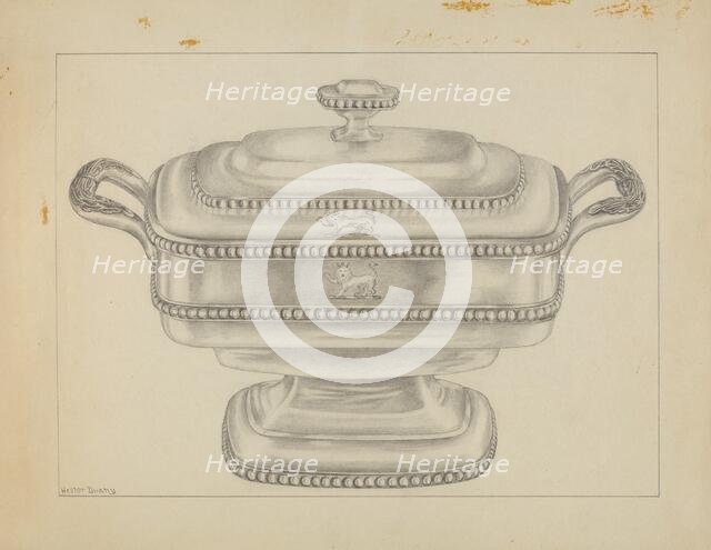 Silver Bowl, c. 1936. Creator: Hester Duany.