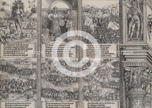 The Betrothal of Mary of Burgundy; Young Maximilian; The Struggle for the Burgundian Succe..., 1515. Creator: Hieronymus Andreae.