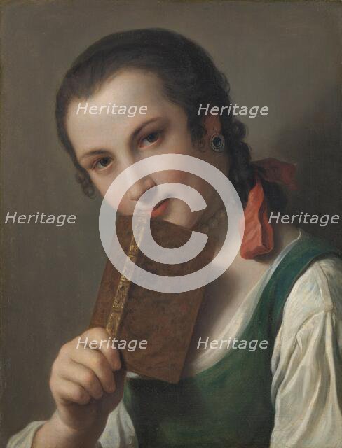 A Young Woman with a Book, 1756-1762. Creator: Pietro Rotari.