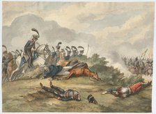 Marshal Blücher at the Battle of Ligny on 16 June 1815, 1818. Artist: Warren, Charles Turner (1762-1823)