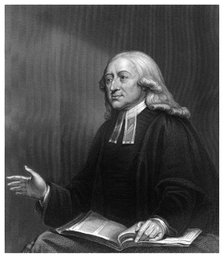 John Wesley, 18th century English non-conformist preacher.Artist: W Holl