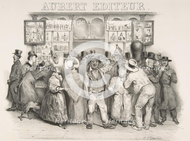 The Publisher Aubert (You must admit the government has a comic appearance), 1831. Creators: Charles Joseph Traviès de Villers, Delaporte.