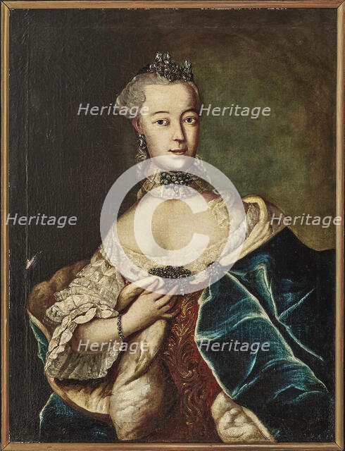 Portrait of a Friederike Caroline von Sachsen-Coburg-Saalfeld, Margravine of..., 18th century. Creator: Anonymous.