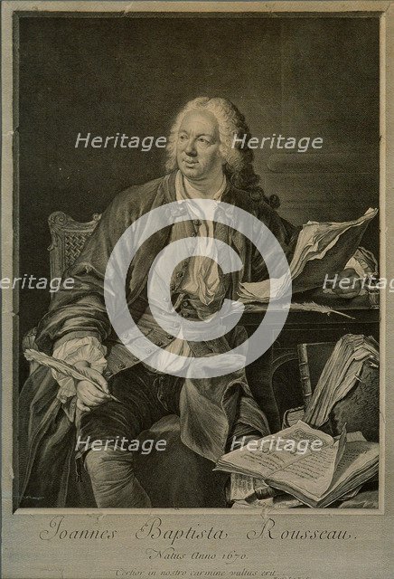 Portrait of the dramatist Jean-Baptiste Rousseau (1671-1741).