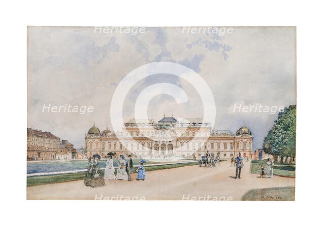 The Upper Belvedere in Vienna, 1872. Creator: Alt, Rudolf von (1812-1905).