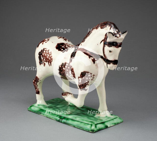Horse, Staffordshire, c. 1765. Creator: Staffordshire Potteries.
