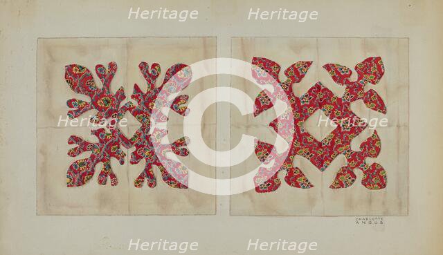 Patchwork Squares, c. 1941. Creator: Charlotte Angus.