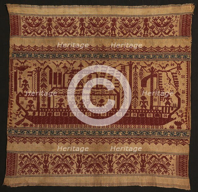 Ceremonial Cloth (tampan), Indonesia, Mid-19th century. Creator: Unknown.