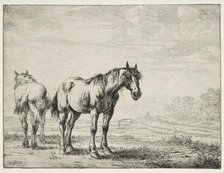 Two plough horses. Creator: Dirck Stoop (Dutch, c. 1618-1681).