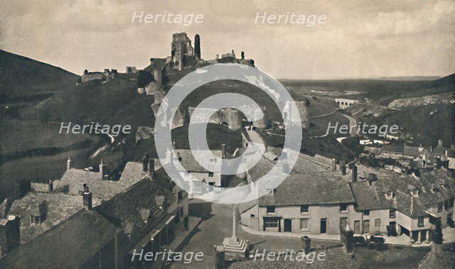 'Corfe Castle, Dorset', c1910. Artist: Unknown.