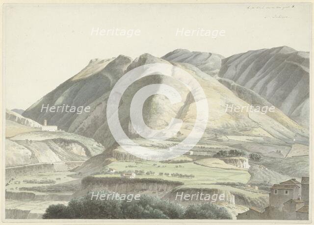 Italian landscape at Subiaco, c.1787-c.1847. Creator: Josephus Augustus Knip.
