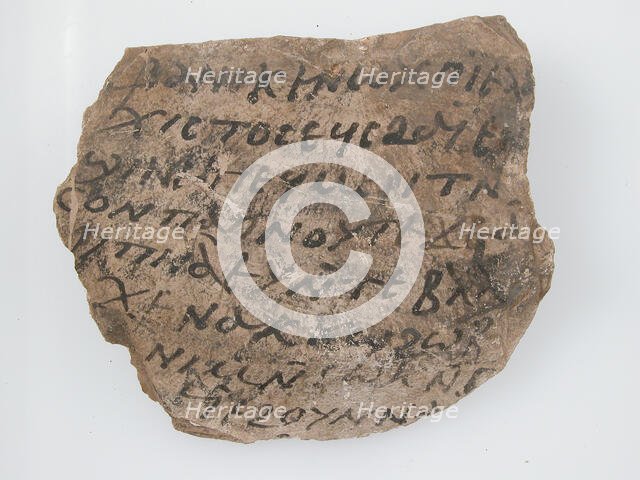 Ostrakon, Coptic, 7th century. Creator: Unknown.