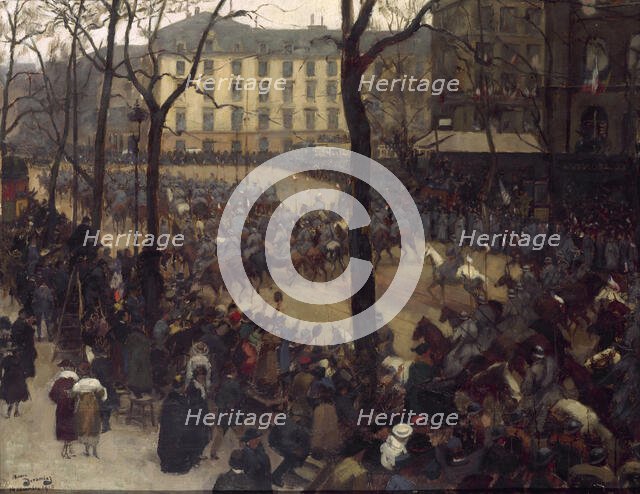 President Wilson's Escort, Place Saint-Augustin, 14–12–1918. Creator: Andre Devambez.