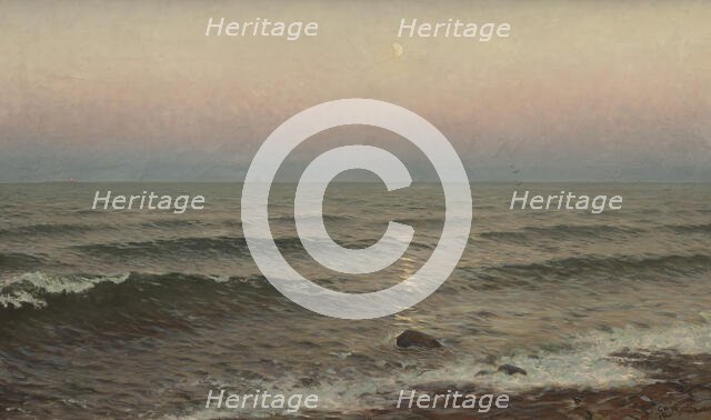 Evening by the Shore. Motif from Oxelösund, 1897. Creator: Carl Wilhelm Jaensson.