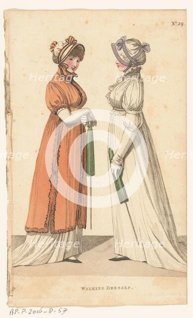 Magazine of Female Fashions of London and Paris. No. 29: Walking Dresses, 1798-1806. Creator: Unknown.