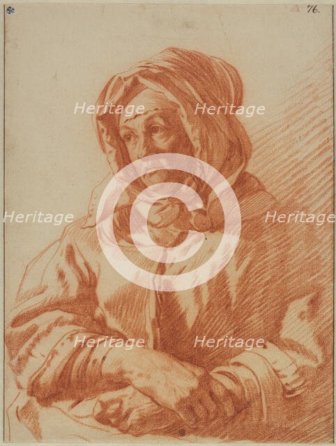 Portrait of an Elderly Woman Wearing a Kerchief Creator: Karel Du Jardin.