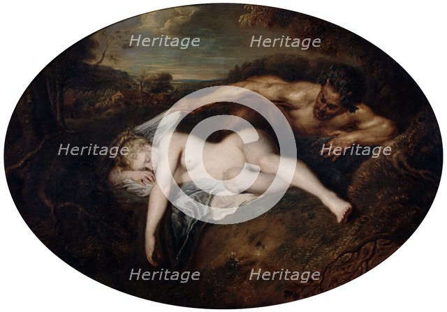 'Nymph and Satyr', c1715. Artist: Jean-Antoine Watteau
