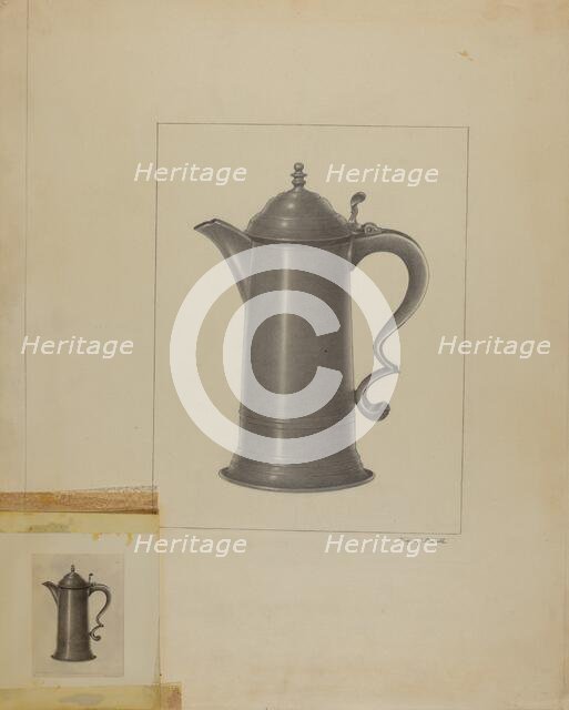 Pewter Flagon, 1935/1942. Creator: Eugene Barrell.