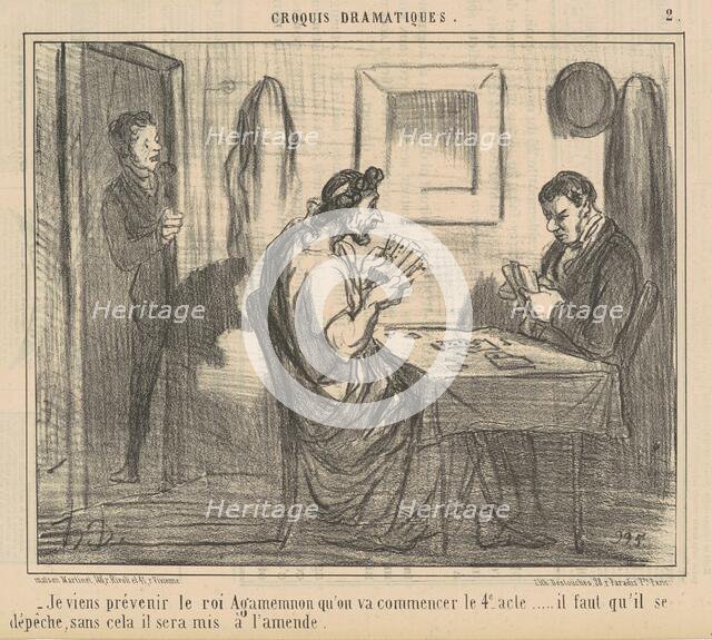 Je viens prévenir le roi Agamemnon ..., 19th century. Creator: Honore Daumier.