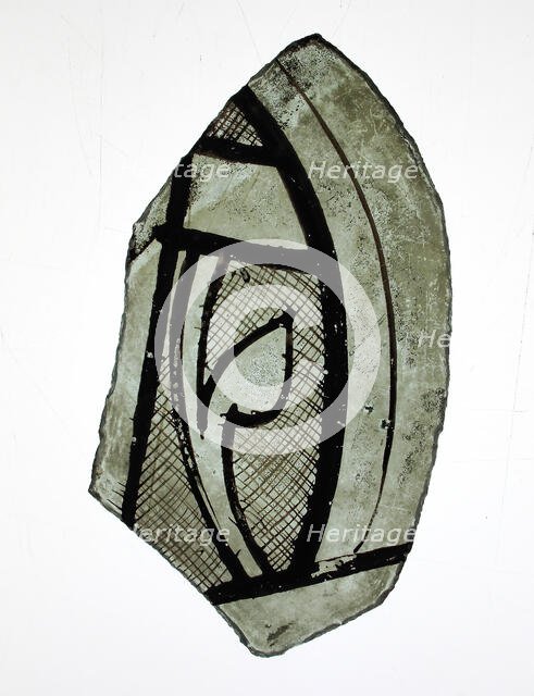 Glass Fragment, French or British, ca.1300. Creator: Unknown.