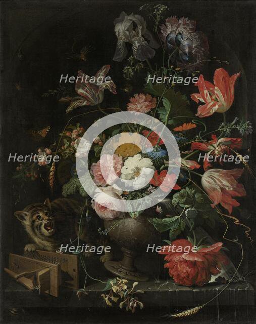 The Overturned Bouquet, 1660-1679. Creator: Abraham Mignon.