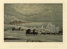 Winter Road Along the Shore of the Sea of Okhotsk, 1856. Creator: Ivan Dem'ianovich Bulychev.