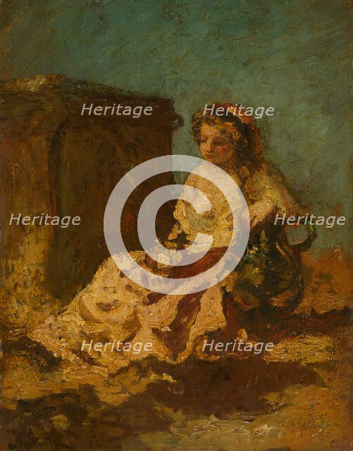 Meditation (Seated Woman), c. 1878/79. Creator: Adolphe Monticelli.