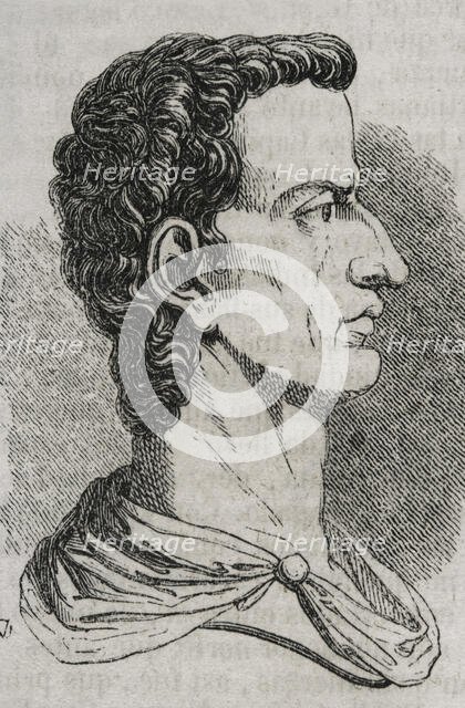 Tiberius, (42 BC-37 AD), second Roman emperor, Julio-Claudian dynasty, 1852.  Creator: Unknown.