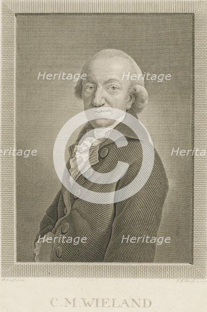 Portrait of the Poet and writer Christoph Martin Wieland (1733-1813), 1797. Creator: Bause, Johann Friedrich (1738-1814).