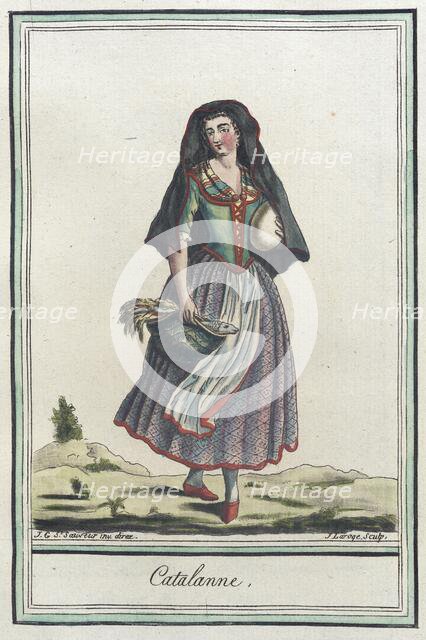 Costumes de Différents Pays, 'Catalanne', c1797. Creator: Jacques Grasset de Saint-Sauveur.