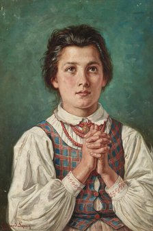 Study of a Girl, 1903. Creator: Edward Lepszy.