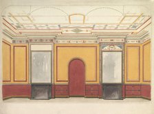 Design for a room with two fireplaces, ca. 1860. Creators: John Dibblee Crace, John Gregory Crace.