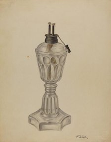 Camphene Lamp, 1935/1942. Creator: Paul Ward.