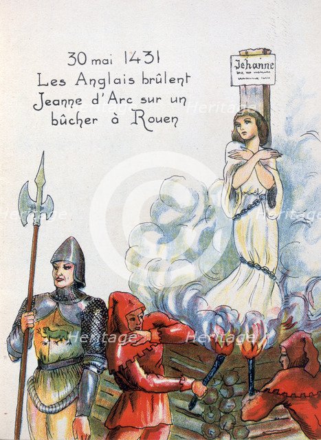 Joan of Arc executed by the English, 30 May 1431 (20th century). Artist: Unknown