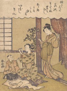 Domestic Scene, ca. 1780. Creator: Yanagawa Shunsui.