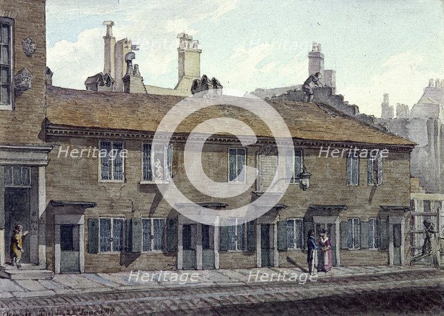 Hart Street, Cripplegate, London, 1818. Artist: Robert Blemmell Schnebbelie