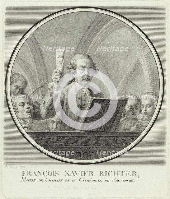 Portrait of the composer Franz Xaver Richter (1709-1789) , 1785. Creator: Guérin, Christophe (1758-1831).