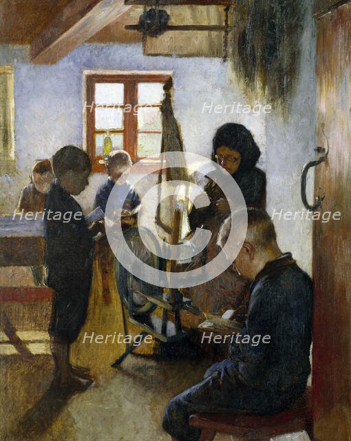 In the Village School, 1884. Creator: Oscar Bjorck.