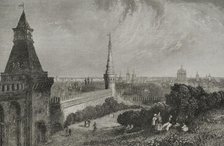 View of the city from the esplanade of the Kremlin, Moscow, Russia, 1839. Creator: Hippolyte Lalaisse.
