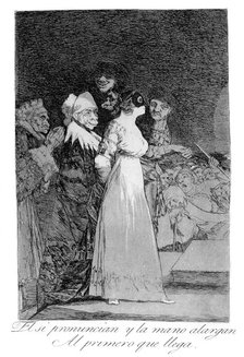 'They say yes and give their hand to the first comer', 1799. Artist: Francisco Goya