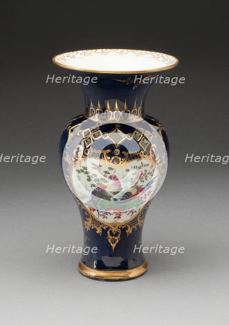 Vase (part of a pair), Worcester, c. 1770. Creator: Royal Worcester.