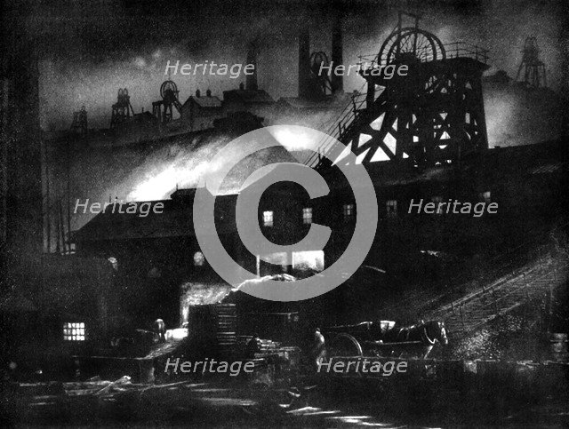 A mining centre, 1926.Artist: Edgar & Winifred Ward