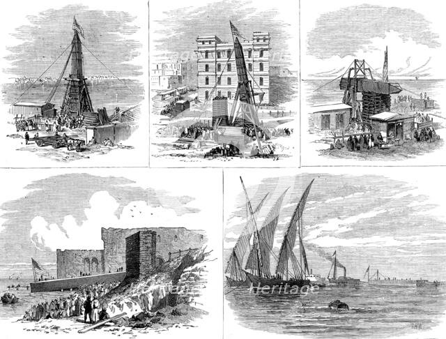 Removal of another obelisk from Alexandria, for transport to New York, 1880. Creator: Unknown.