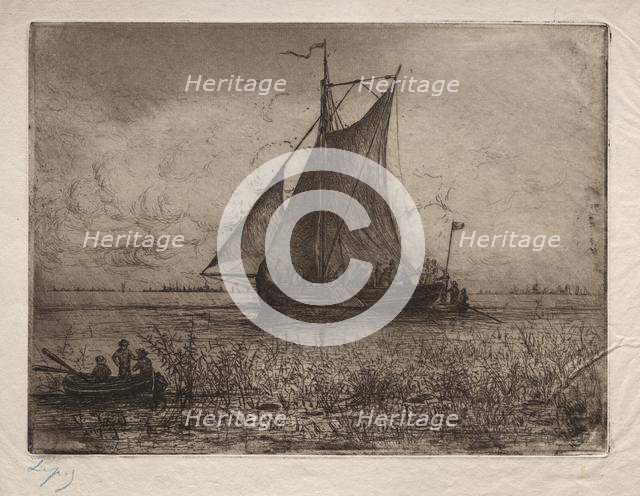 Dutch Riverscape. Creator: Ludovic Napoléon, Vicomte Lepic (French, 1839-1889).