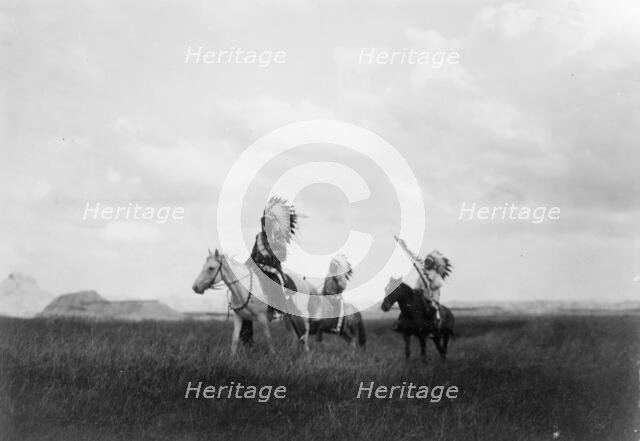 The march of the Sioux, c1905. Creator: Edward Sheriff Curtis.